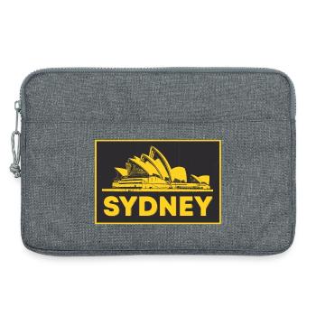 Sydney Opernhaus Gelb Silhouette - Laptoptasche 13" - Grau meliert - Vorne