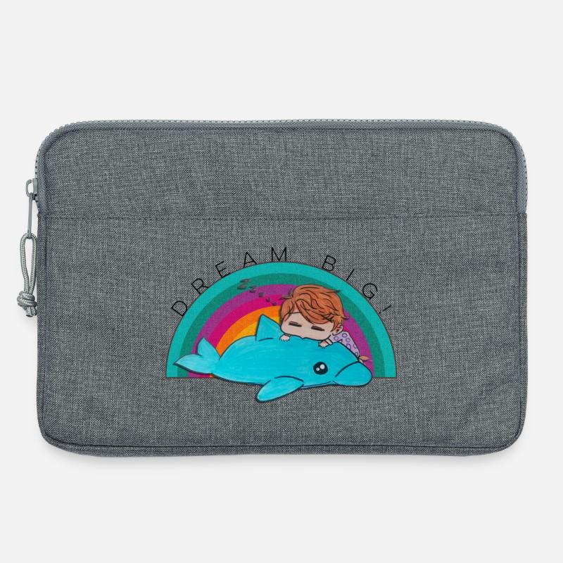 Für große Träume - Laptoptasche 13" - Grau meliert