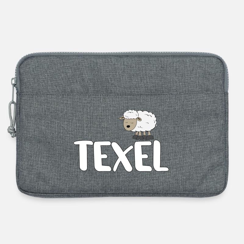 Schaf Texel (bunte Version) - Laptoptasche 13" - Grau meliert
