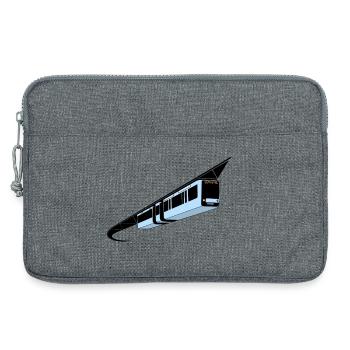 Wuppertal Schwebebahn bunt - Laptoptasche 13" - Grau meliert - Vorne