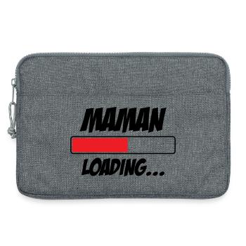 Maman loading... Please Wait - Future Mère - Sacoche pour ordinateur portable 13 pouces - gris chiné - Devant