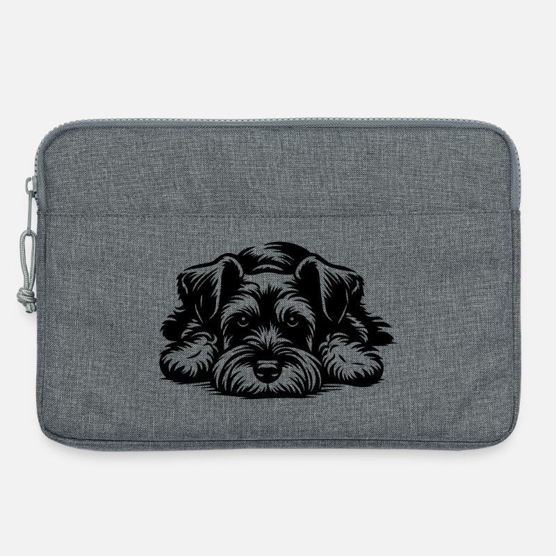 Zwergschnauzer - Laptoptasche 13" - Grau meliert