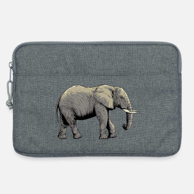Individueller Elefanten-Design - Laptoptasche 13" - Grau meliert