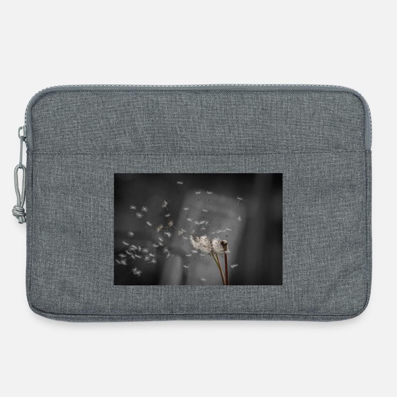 Löwenzahn, der im Wind weht - Laptoptasche 13" - Grau meliert