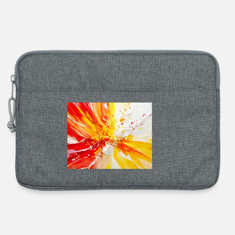 Blüte in Öl - Laptoptasche 13" - Grau meliert