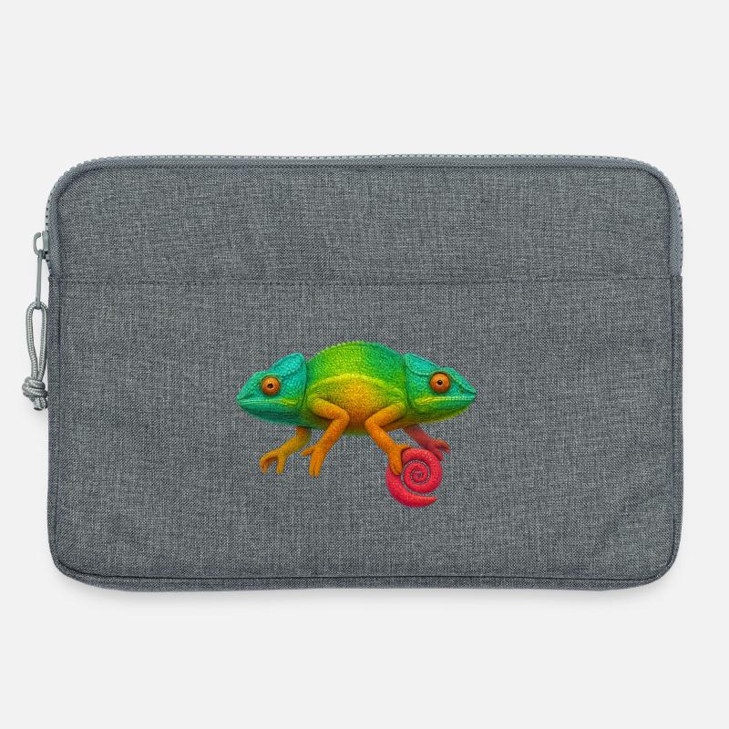 Regenbogen Chamäleon Lolli - Laptoptasche 13" - Grau meliert