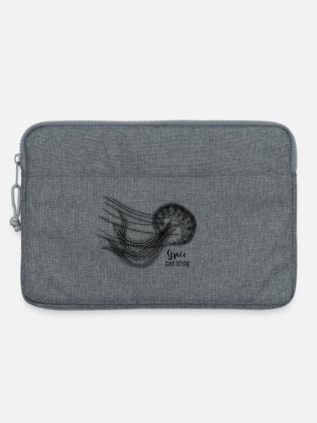 Qualle – anmutig, aber geizig - Laptoptasche 13" - Grau meliert