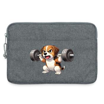 Entraînement Beagle Entraînement de bodybuilding avec barre - Sacoche pour ordinateur portable 13 pouces - gris chiné - Devant