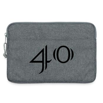 40. 40 ANS. 40e ANNIVERSAIRE. ANNIVERSAIRE 40 ANS. - Sacoche pour ordinateur portable 13 pouces - gris chiné - Devant