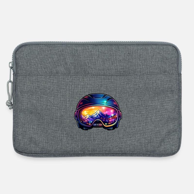 Farbiger Helm - Laptoptasche 13" - Grau meliert