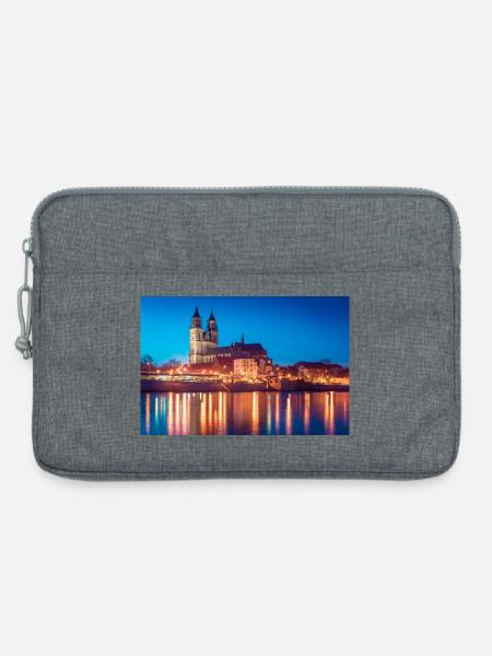 Mageburg am Abend - Laptoptasche 13" - Grau meliert