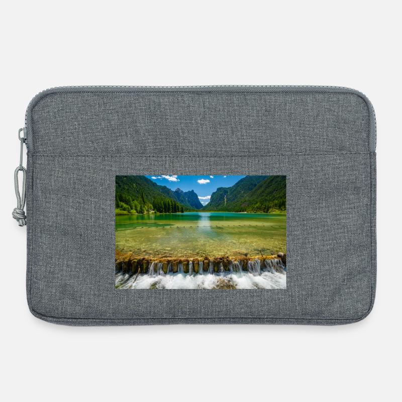 Toblacher See in den Dolomiten - Laptoptasche 13" - Grau meliert