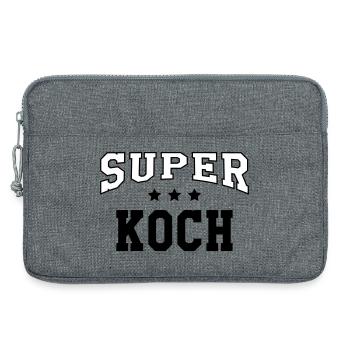 super cuisinier - Sacoche pour ordinateur portable 13 pouces - gris chiné - Devant