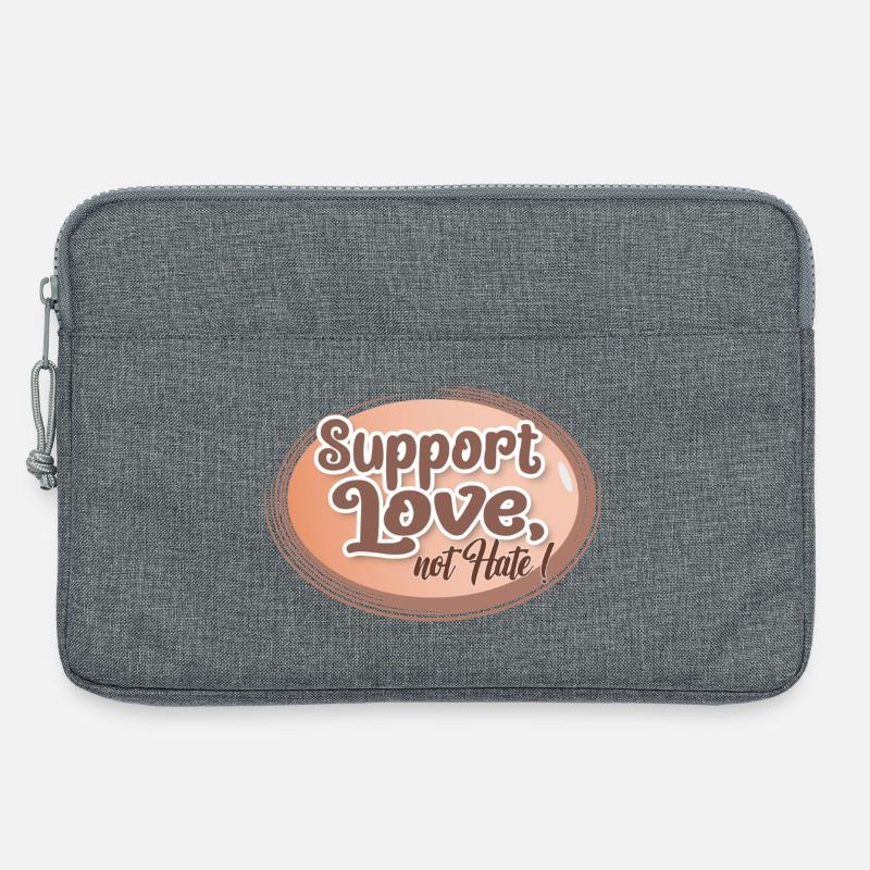 Support Love, Not Hate - Laptoptasche 13" - Grau meliert