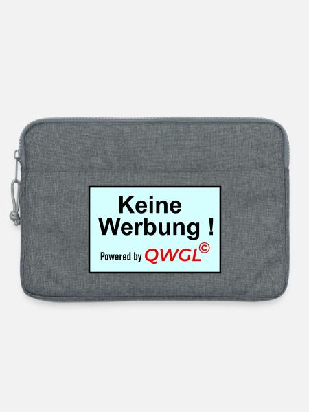 Keine Werbung powered by - Laptoptasche 13" - Grau meliert