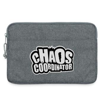 Chaos Coordinator Lustig Titel Eltern Lehrer Logo - Laptoptasche 13" - Grau meliert - Vorne