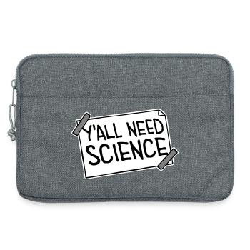 Y'all Need Science Lustig Wissenschaft Nerd Spruch - Laptoptasche 13" - Grau meliert - Vorne