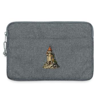 Burgturm am Felsen - Laptoptasche 13" - Grau meliert - Vorne