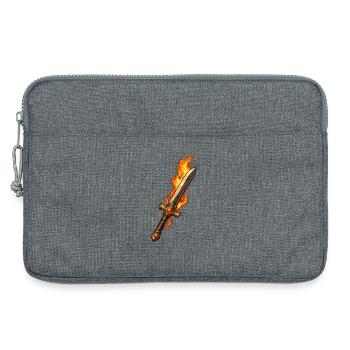 Feuerklinge Flammenschwert - Laptoptasche 13" - Grau meliert - Vorne