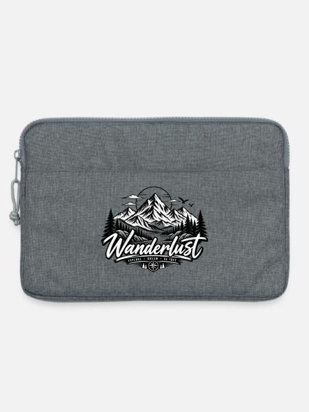 Wanderlust - Laptoptasche 13" - Grau meliert