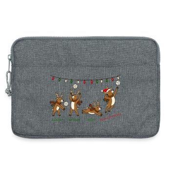 Volleyball Weihnachten Rentiere Lustiges Geschenk - Laptoptasche 13" - Grau meliert - Vorne
