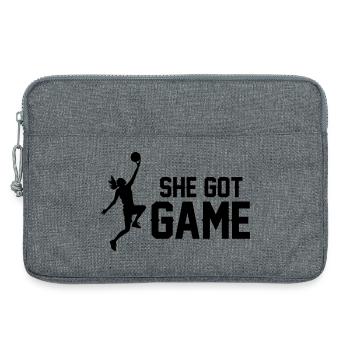Frauen Basketball - Laptoptasche 13" - Grau meliert - Vorne