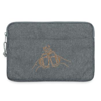 Biergläser zum Anstoßen - Laptoptasche 13" - Grau meliert - Vorne