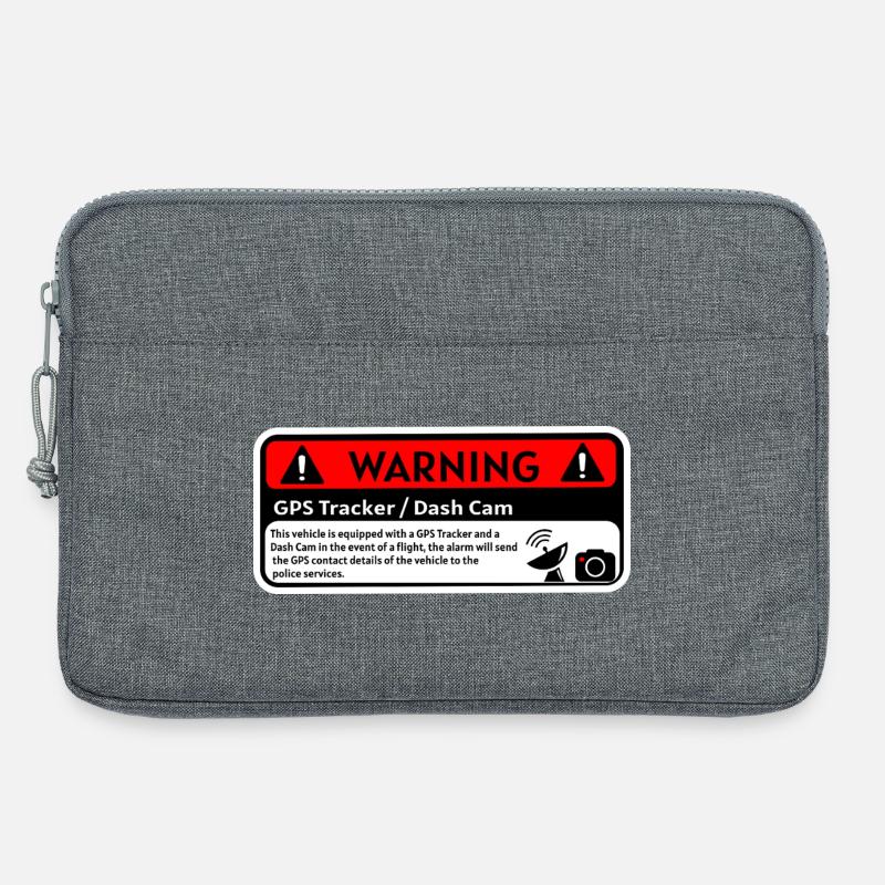 Dashcam GPS-Alarm - Laptoptasche 13" - Grau meliert