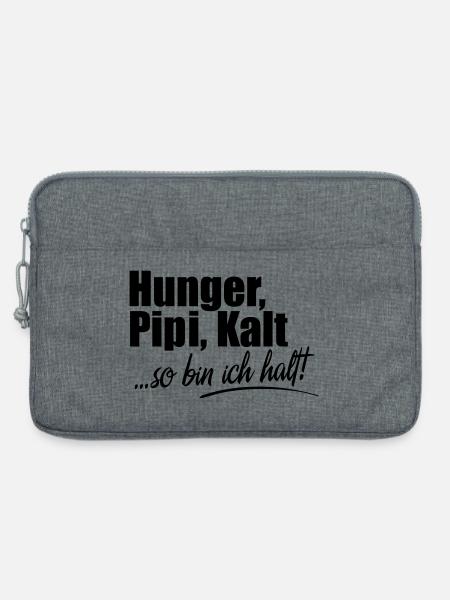 Hunger Kalt Müde so bin ich halt - Laptoptasche 13" - Grau meliert