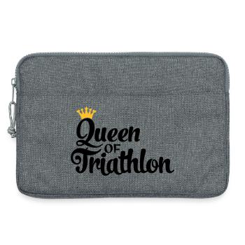 Queen of Triathlon - Laptoptasche 13" - Grau meliert - Vorne