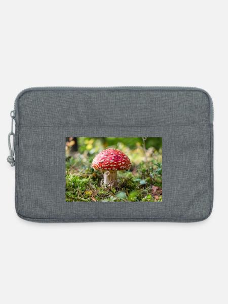 Fliegenpilz - Laptoptasche 13" - Grau meliert