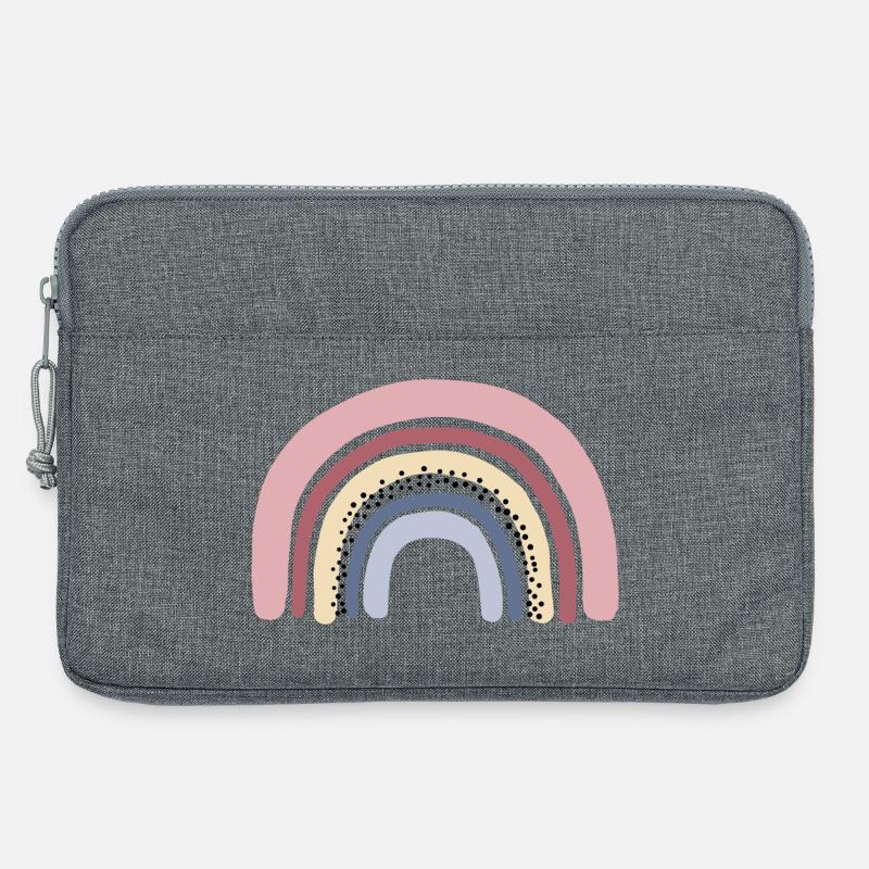 Regenbogen pastel - Laptoptasche 13" - Grau meliert