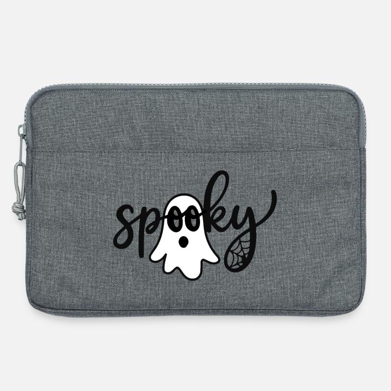 Spooky Ghost – Lustiger Halloween Geist  - Laptoptasche 13" - Grau meliert