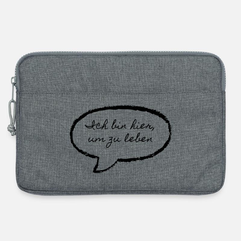 Ich bin hier um zu Leben - Laptoptasche 13" - Grau meliert