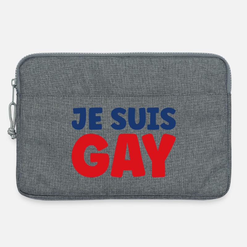 Ich bin schwul - Laptoptasche 13" - Grau meliert
