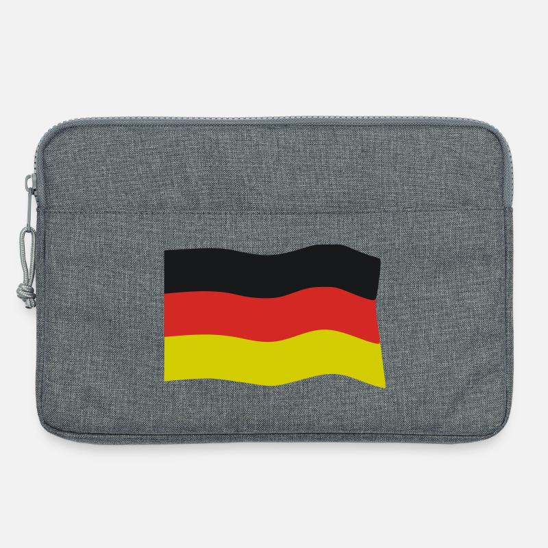 Flagge Deutschland - Laptoptasche 13" - Grau meliert