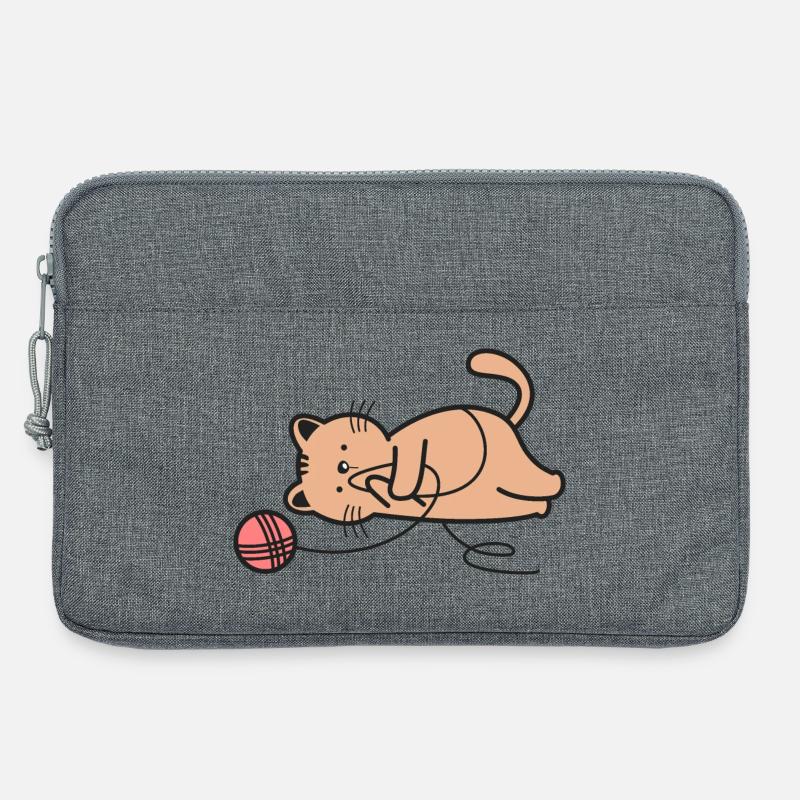 Katze Katzen - Laptoptasche 13" - Grau meliert