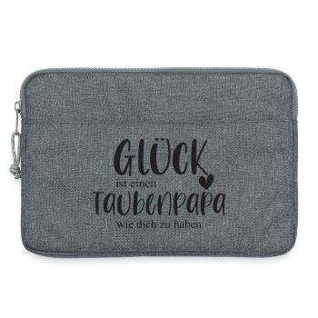 Taube Taubenpapa Haustier Brieftaube Geschenk - Laptoptasche 13" - Grau meliert - Vorne