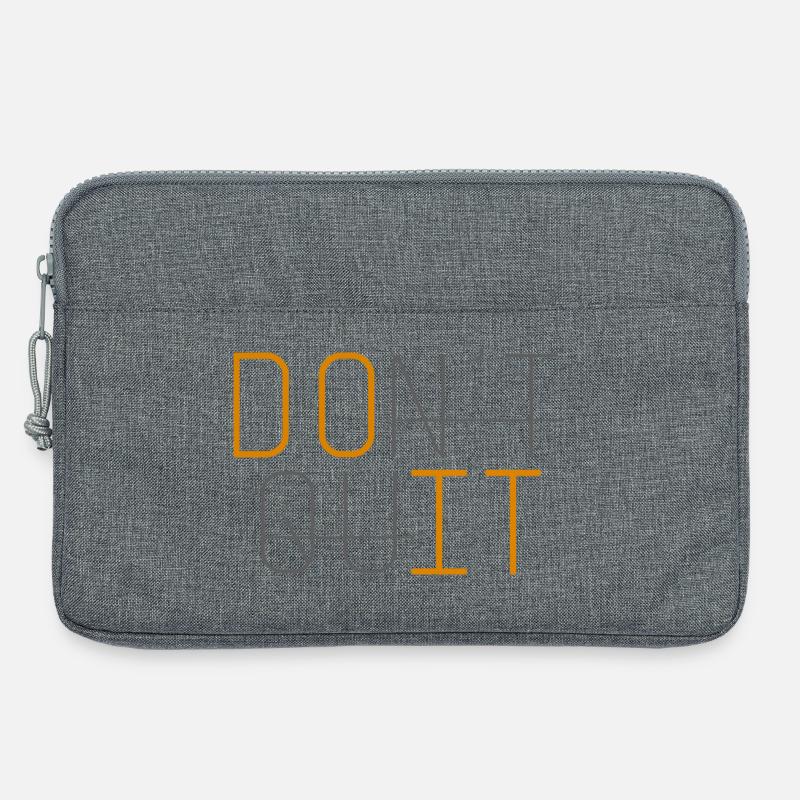 DON'T QUIT DO IT Never give up - Laptop bag 13" - heather grey