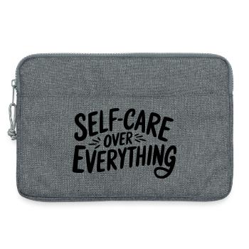 Self Care Over Everything - Laptop bag 13" - heather grey - Front