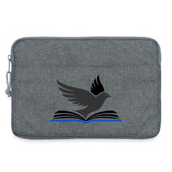 Bird flies out of book - Laptop bag 13" - heather grey - Front