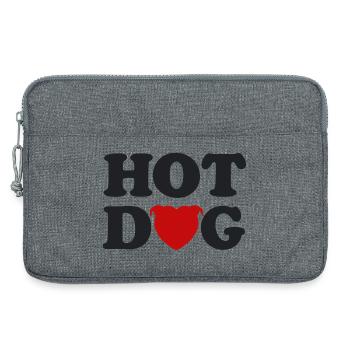 Herzkopf-Hotdog - 031 - Laptoptasche 13" - Grau meliert - Vorne