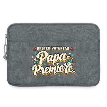 Erster Vatertag Papa-Premiere Neuer Papa - Laptoptasche 13" - Grau meliert - Vorne