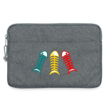 SARDINE. FISH. APRIL FOOLS. EASTER. SEA - Laptop bag 13" - heather grey - Front