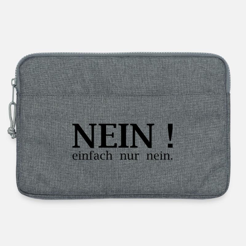 Nein! einfach nur nein. - Laptoptasche 13" - Grau meliert