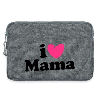 i love mama - i heart mama - ich liebe mutti mom - Laptoptasche 13" - Grau meliert - Vorne