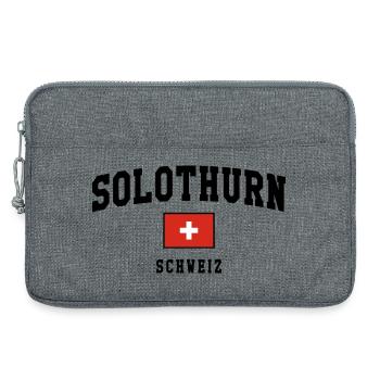Solothurn Schweiz Flagge Design - Laptoptasche 13" - Grau meliert - Vorne