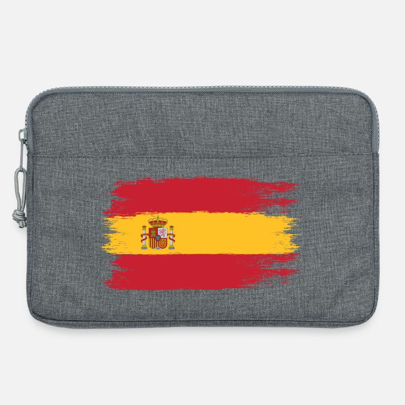Spanische Flagge, Viva Spain, ein Symbol der Einheit - Laptoptasche 13" - Grau meliert