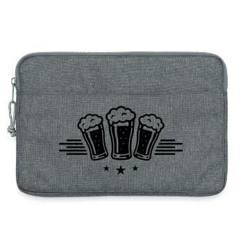 Bierglas Symbol Bier Malzbier - Laptoptasche 13" - Grau meliert - Vorne