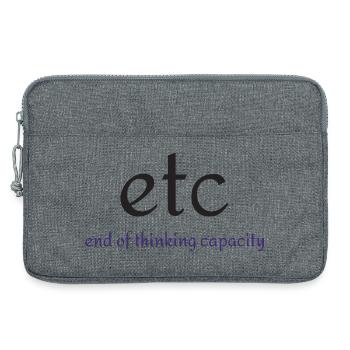 Usw.: End-of-Thinking-Fähigkeit - Laptoptasche 13" - Grau meliert - Vorne